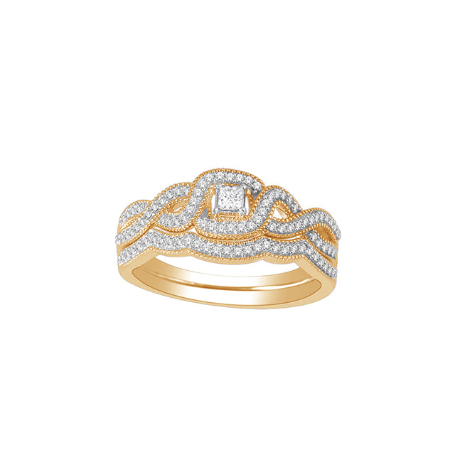 10K Yellow 0.33Ct D-Ladies Rings