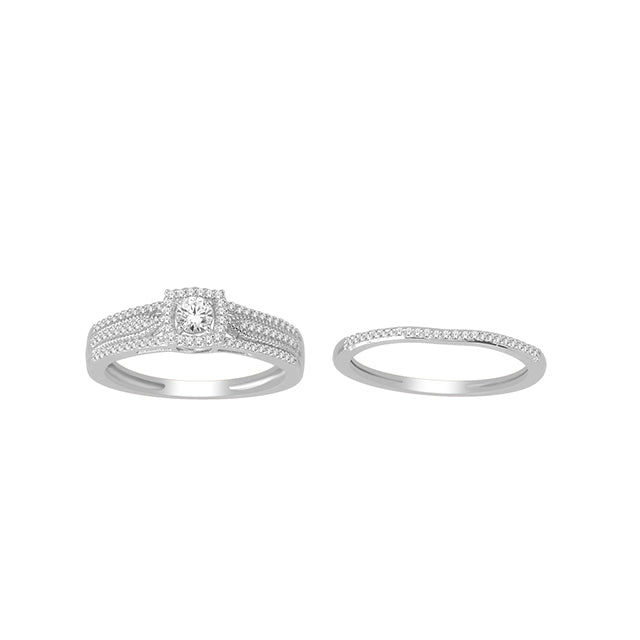 10K White 0.40Ct D-Ladies Rings