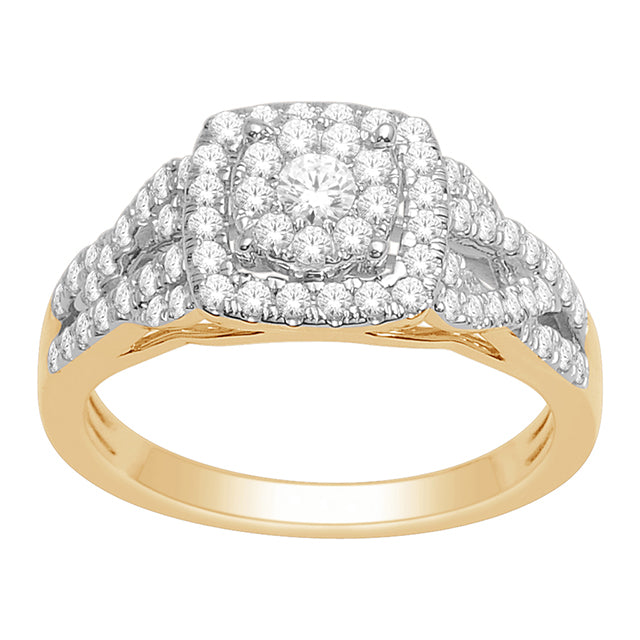 10K Yellow 0.75Ct D-Ladies Rings