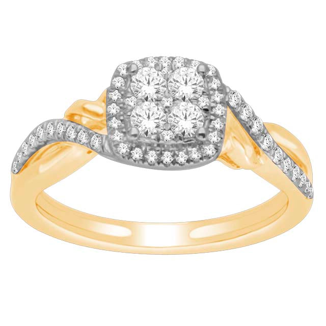 10K Yellow 0.50Ct D-Ladies Rings