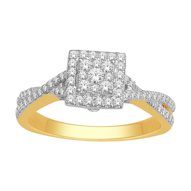 10K Yellow 0.47Ct D-Ladies Rings