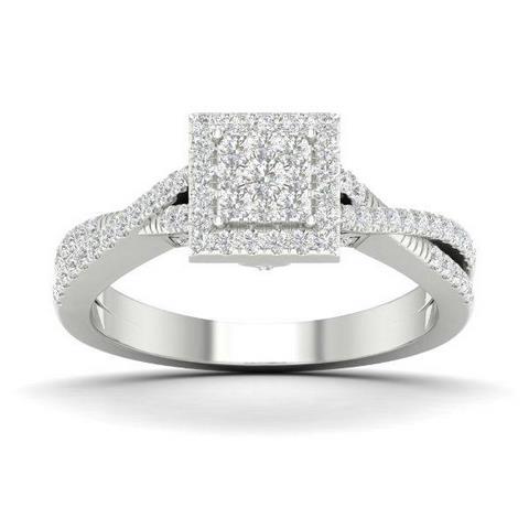 10K White 0.47Ct D-Ladies Rings