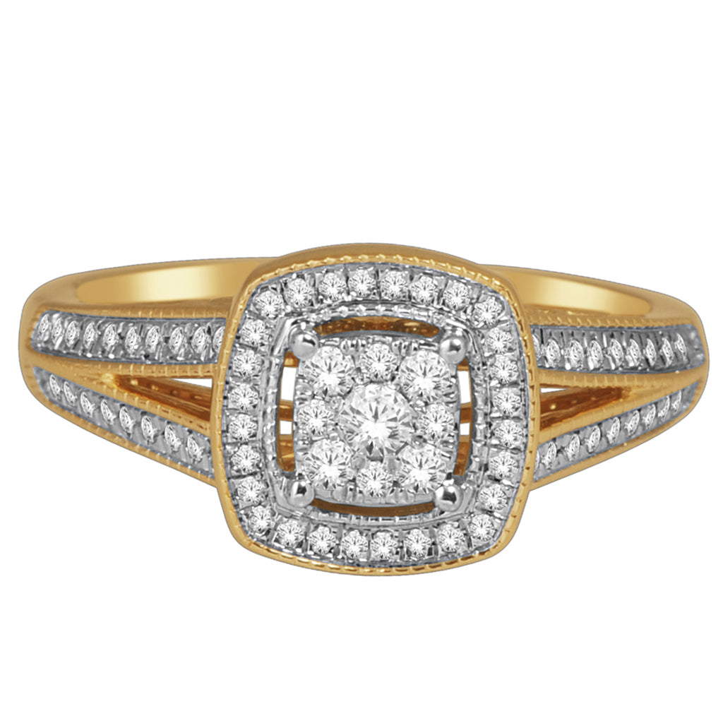 10K Yellow 0.33Ct D-Ladies Rings