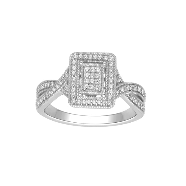 10K White 0.25Ct D-Ladies Rings