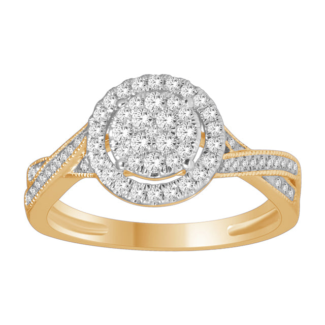 10K Yellow 0.40Ct D-Ladies Rings
