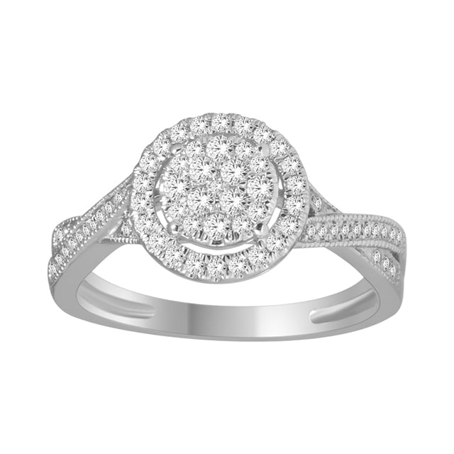 10K White 0.40Ct D-Ladies Rings