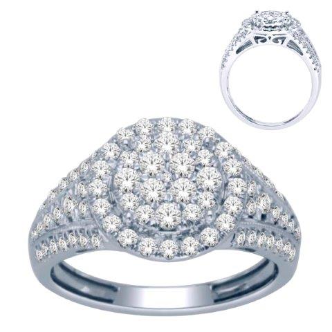 10K White 1.00Ct D-Ladies Rings