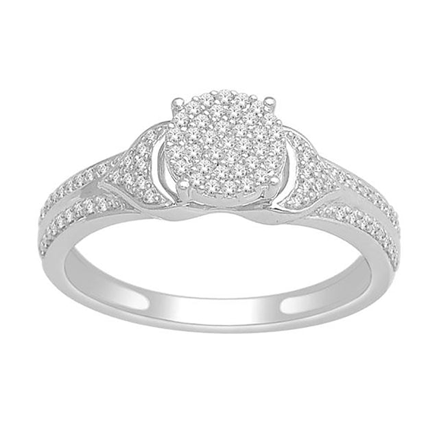 10K White 0.25Ct D-Ladies Rings