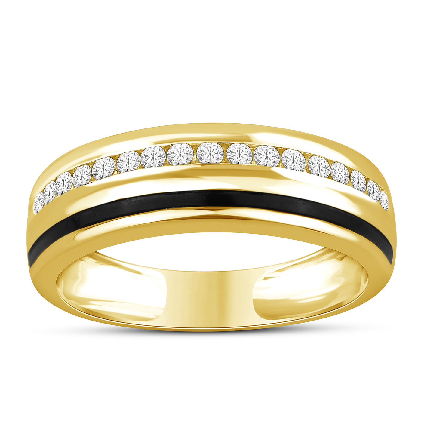 10K Yellow 0.33Ct D-Mens Bands