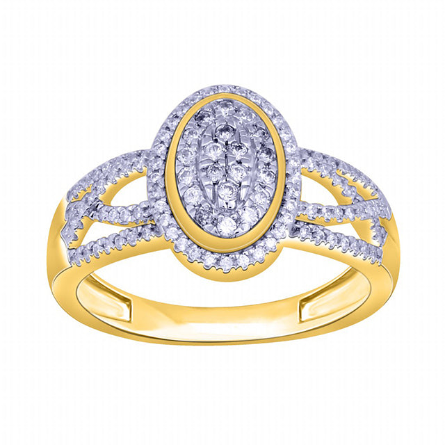 10K Yellow 0.30-0.32Ct D-Ladies Rings