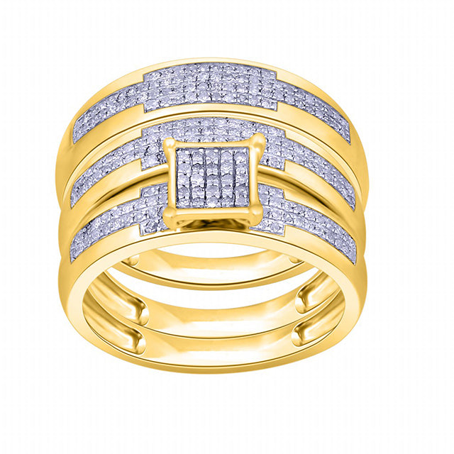 10K Yellow 0.43-0.45Ct D-Ladies Micropave Rings