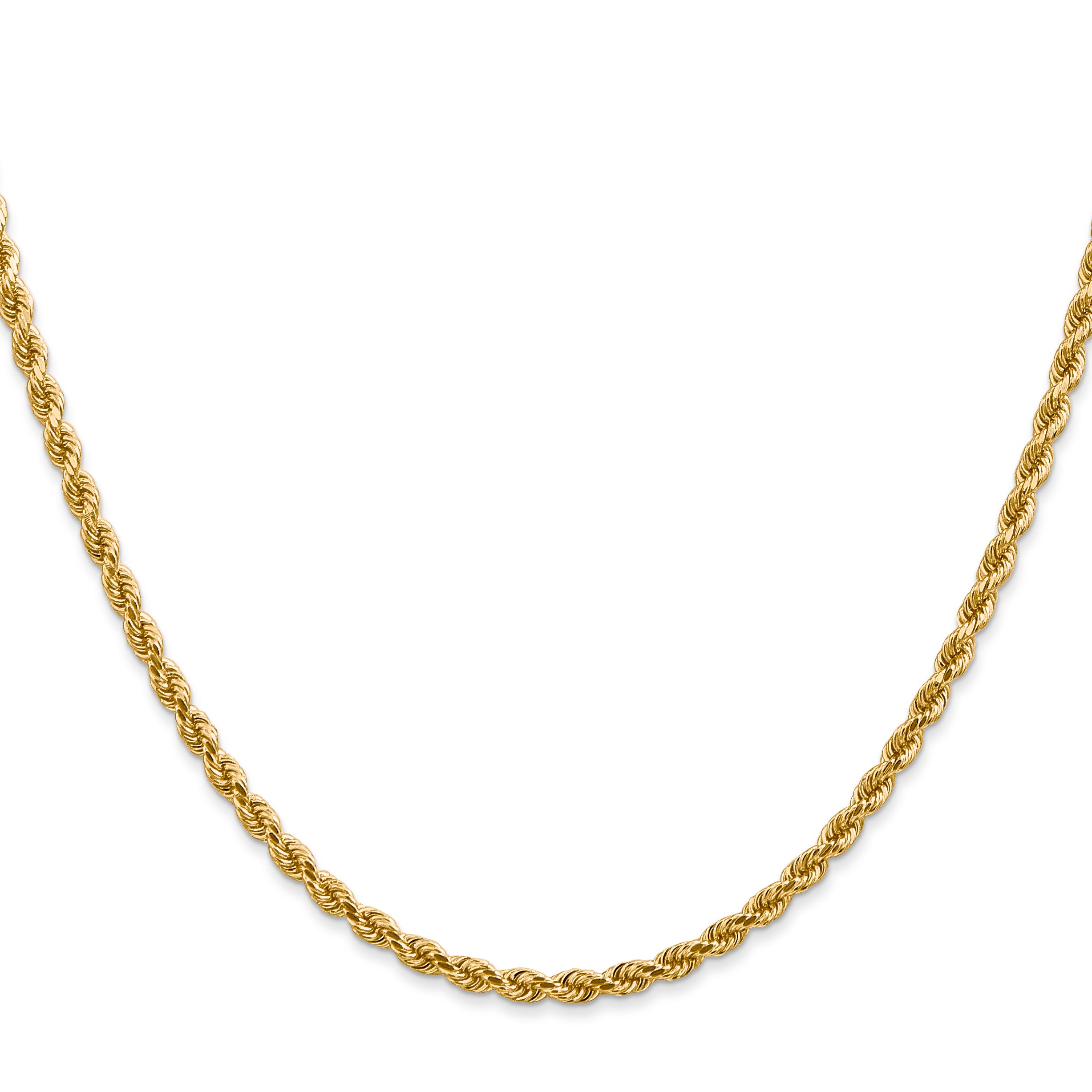 14K 2.75mm Diamond-Cut Rope Chain