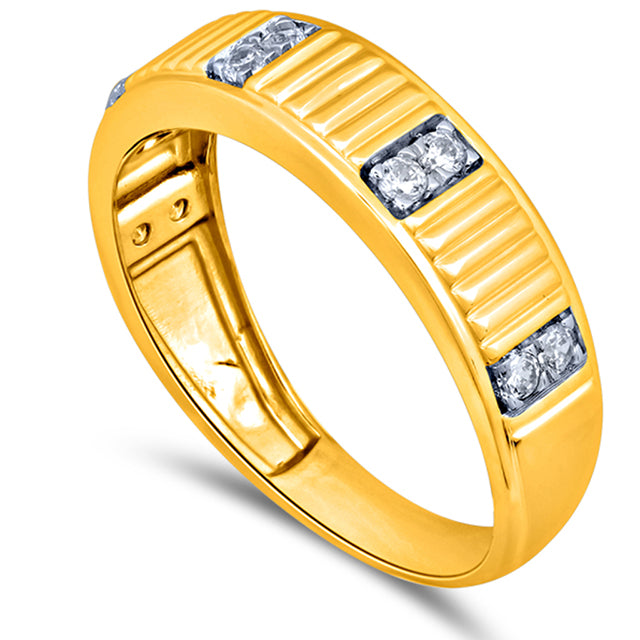 10K Yellow 0.23-0.27Ct D-Mens Band