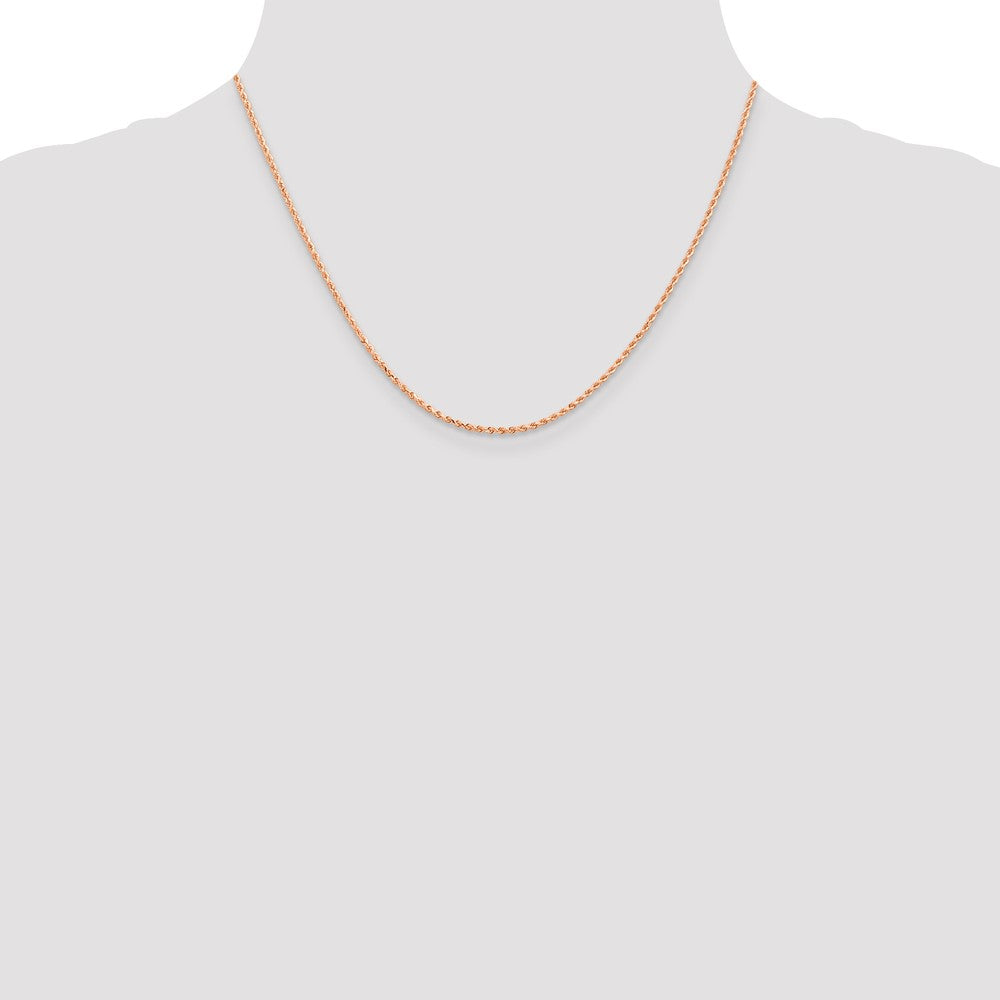 14K Rose Gold 1.5Mm Diamond-Cut Rope Chain
