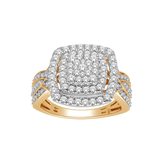 14K Yellow 1.00Ct D-Ladies Rings