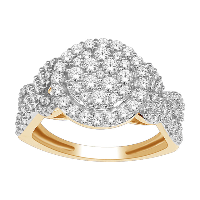 14K Yellow 1.00Ct D-Ladies Rings