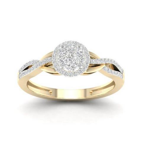 14K Yellow 0.25Ct D-Ladies Rings