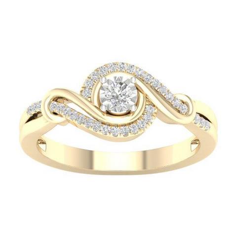 10K Yellow 0.15Ct D-Ladies Rings