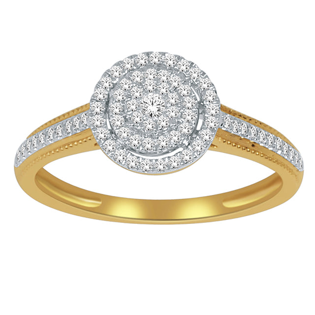 10K Yellow 0.23-0.24Ct D-Ladies Rings