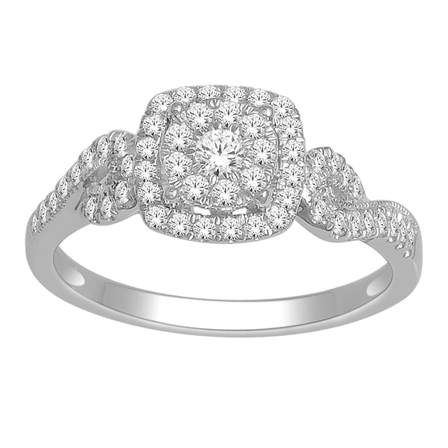 10K White 0.50Ct D-Ladies Rings