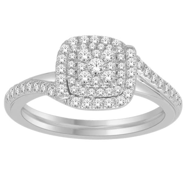 10K White 0.39-0.44Ct D-Ladies Rings