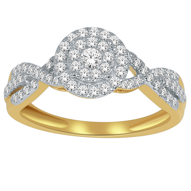10K Yellow 0.50Ct D-Ladies Rings