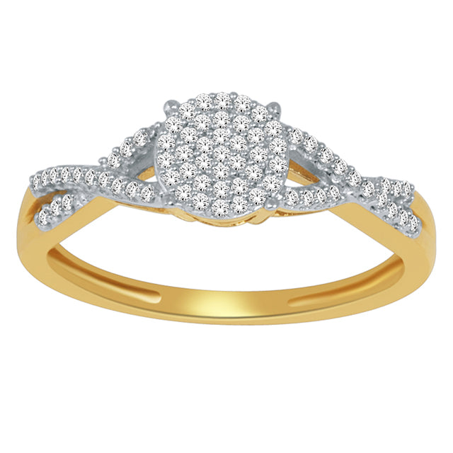10K Yellow 0.20Ct D-Ladies Rings