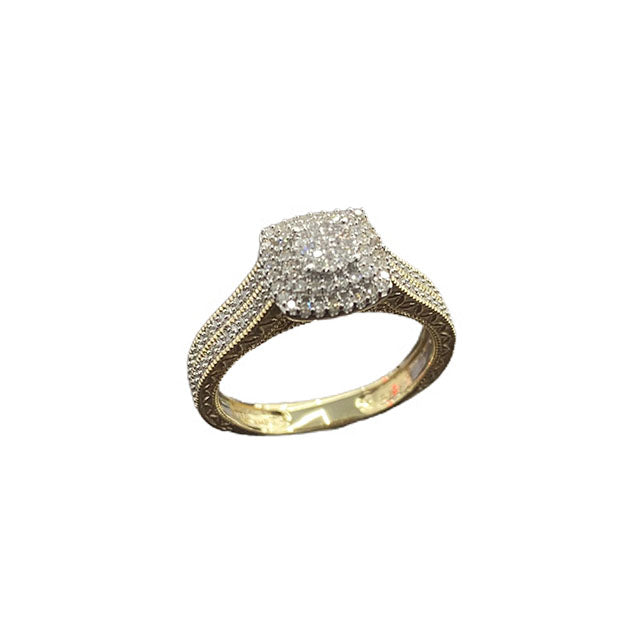 10K Yellow 0.33Ct D-Ladies Rings