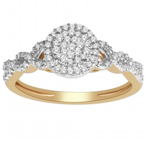 10K Yellow 0.25Ct D-Ladies Rings