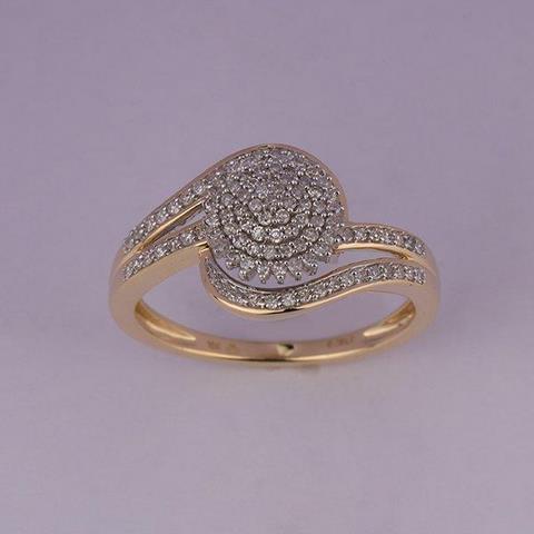 10K Yellow 0.30Ct D-Ladies Rings
