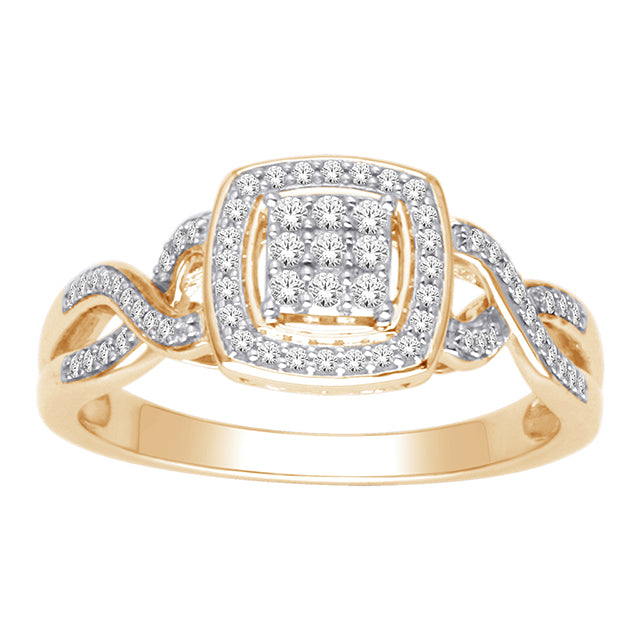 10K Yellow 0.25Ct D-Ladies Rings