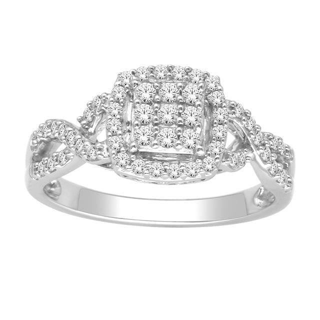 10K White 0.50Ct D-Ladies Rings