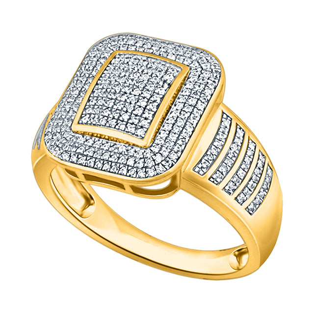 10K Yellow 0.44-0.50Ct D-Micropave Rings