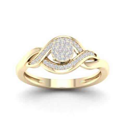 10K Yellow 0.15Ct D-Ladies Rings