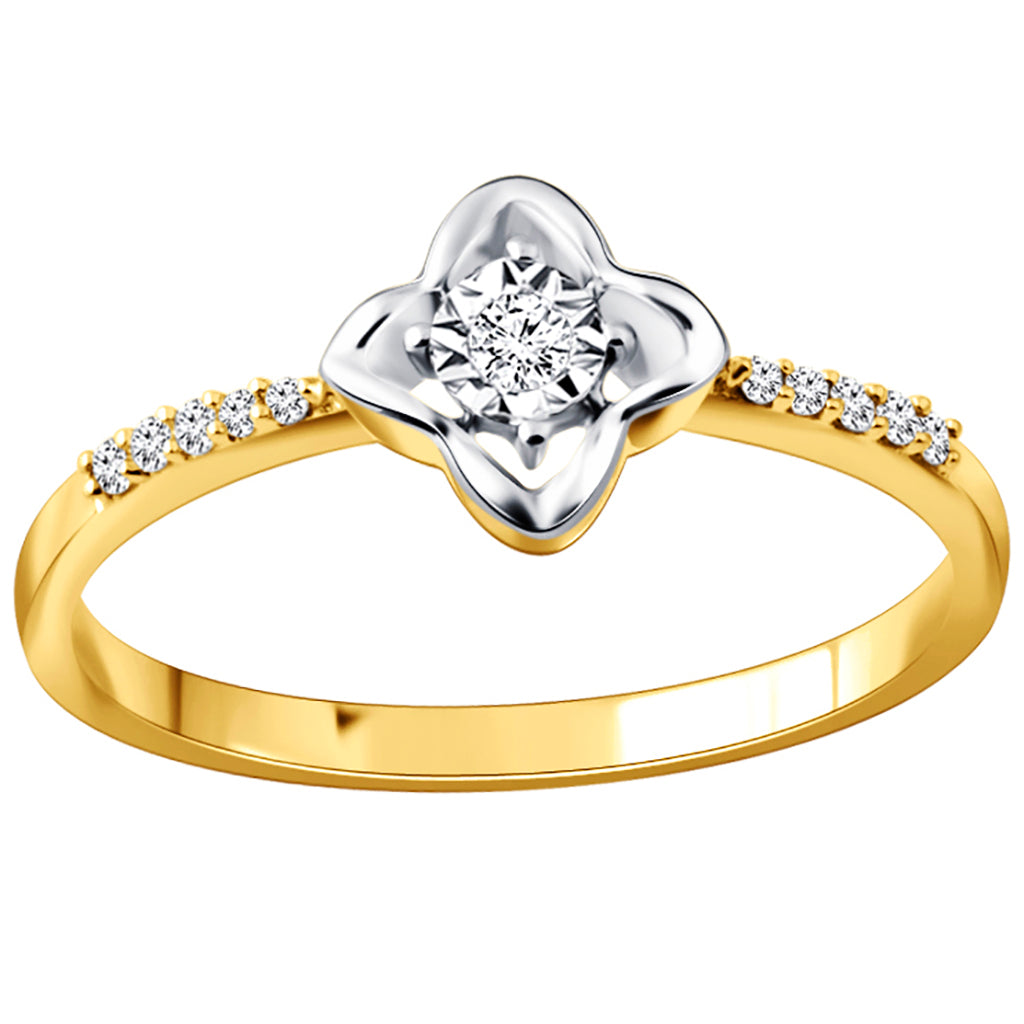10K Yellow 0.07Ct D-Ladies Rings