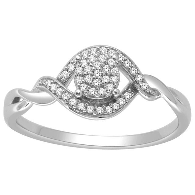 10K White 0.15Ct D-Ladies Rings