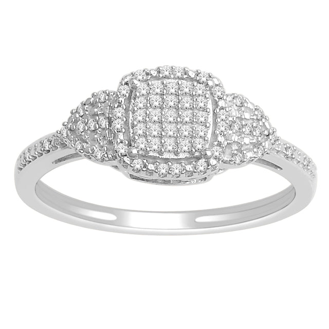 10K White 0.15Ct D-Ladies Rings