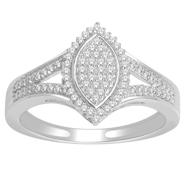 10K White 0.20Ct D-Ladies Rings