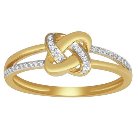 10K Yellow 0.09Ct D-Ladies Rings