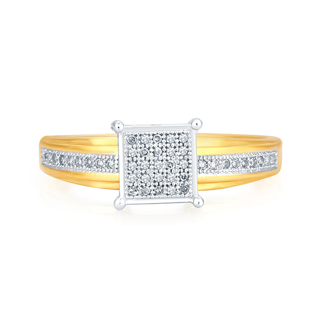 10K Yellow 0.15Ct D-Ladies Micropave Ring