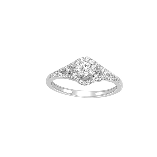 10K White 0.33Ct D-Ladies Rings