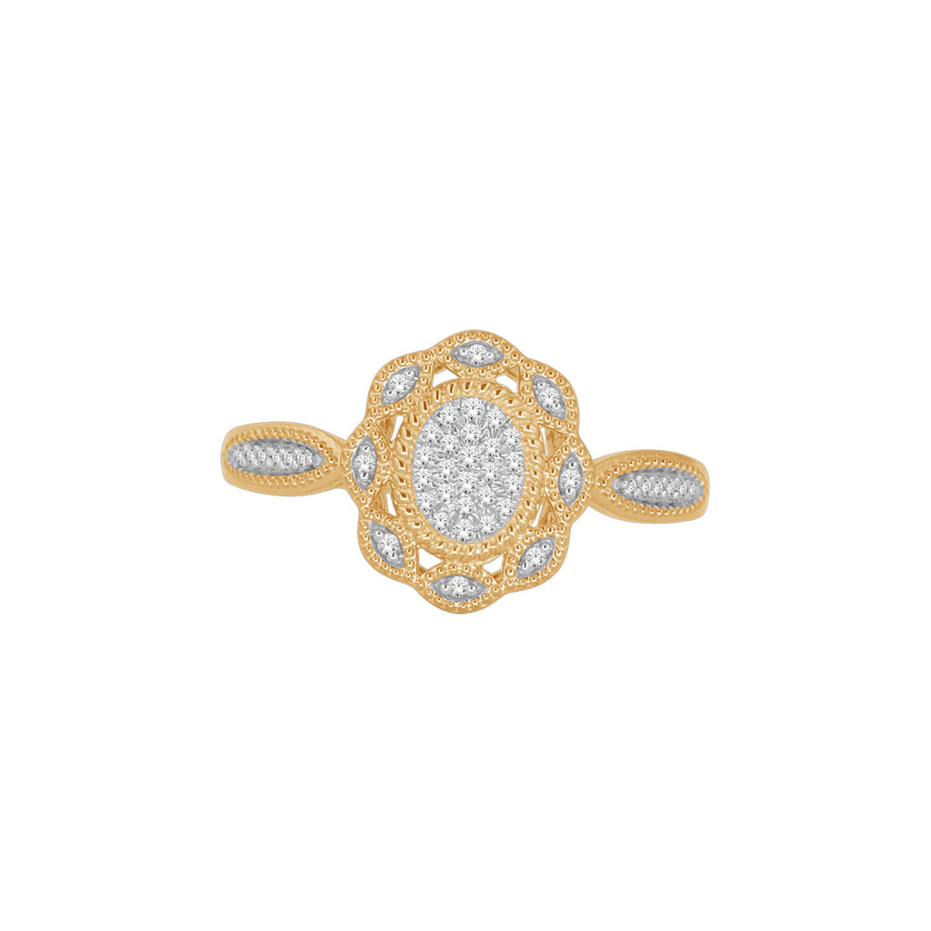 10K Yellow 0.14Ct D-Ladies Rings
