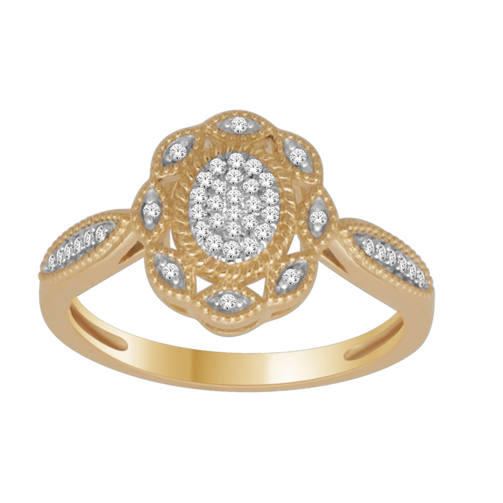 10K Yellow 0.14Ct D-Ladies Rings