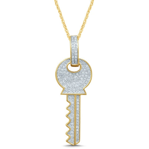 10K Yellow 0.38-0.44 Ct D-Key Charm (Chains Sold Separately)