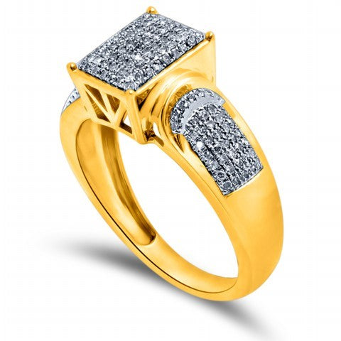 10K Yellow 0.31-0.35Ct D-Micropave Rings