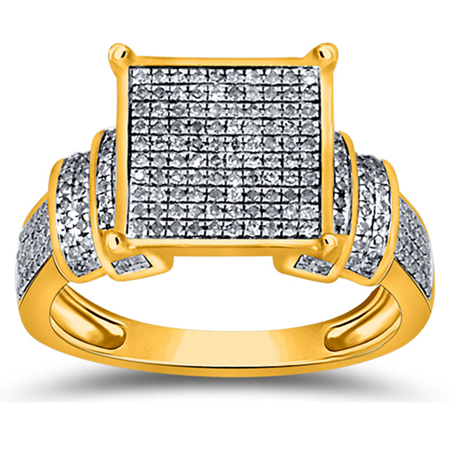 10K Yellow 0.34-0.39Ct D-Ladies Micropave Rings