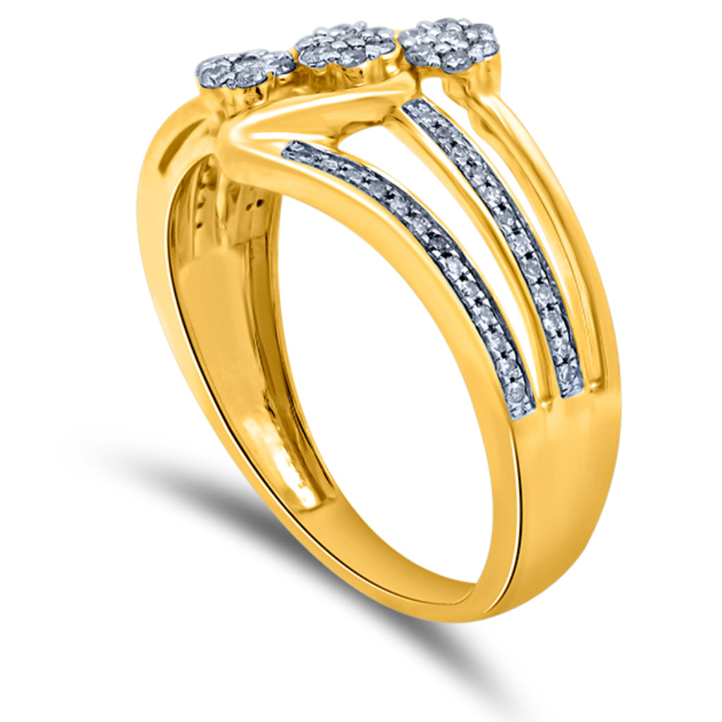 10K Yellow 0.22-0.25Ct D-Ladies Rings