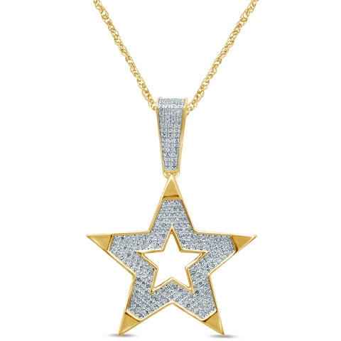 10K Yellow 0.38-0.43Ct D- Charm Star (Chains Sold Separately)
