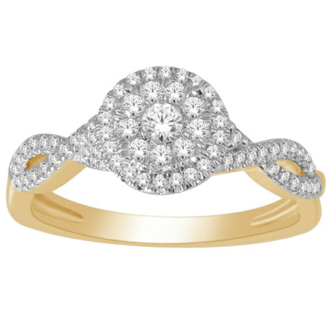 10K Yellow 0.46Ct D-Ladies Rings