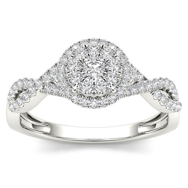 10K White 0.46Ct D-Ladies Rings